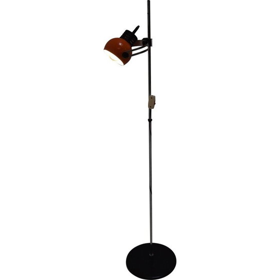 Image 1 of Adjustable vintage floor lamp in metal and chrome, Czechoslovakia 1970