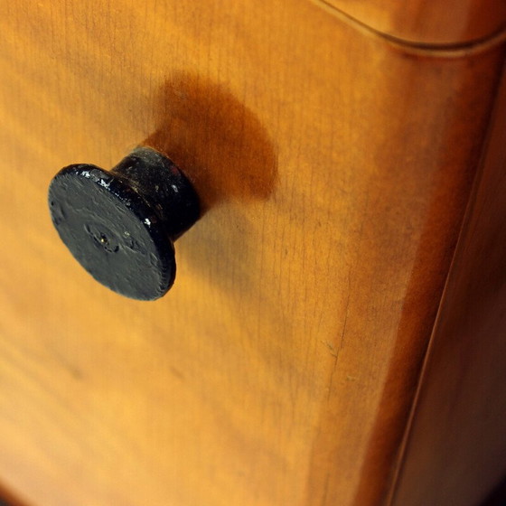 Image 1 of Mid Century Bedside Tables In Oak With Glass Top, Up Zavody 1960s