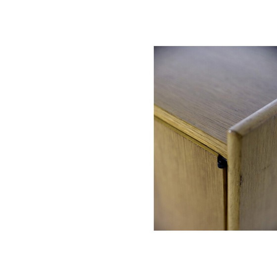Image 1 of Vintage Scandinavian teak wood chest of drawers with metal hairpin legs, 1960s