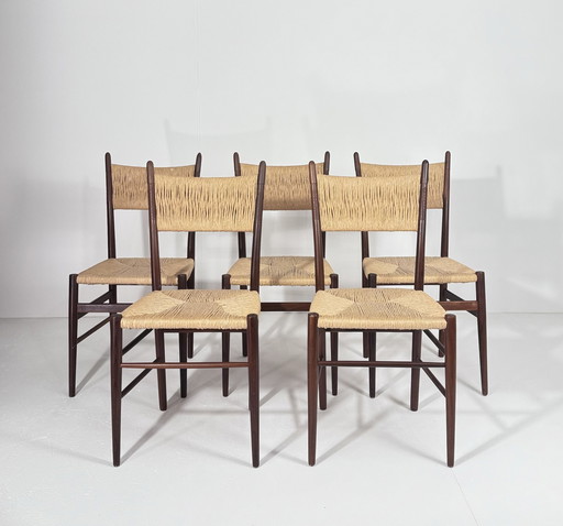 French Papercord Dining Chairs