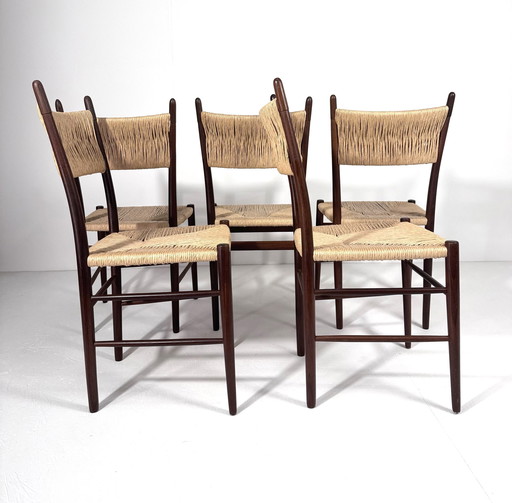 French Papercord Dining Chairs