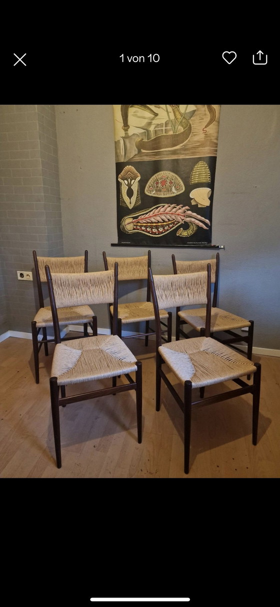 Image 1 of French Papercord Dining Chairs