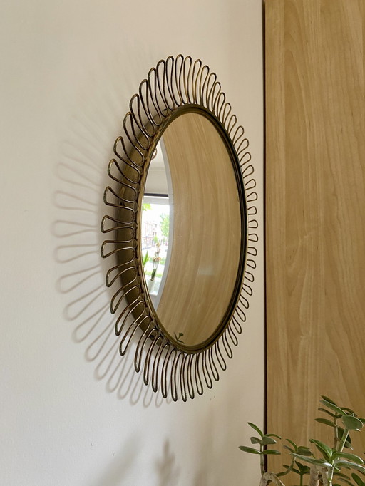 Vintage Deknudt Spherical Mirror Belgium Midcentury 60S