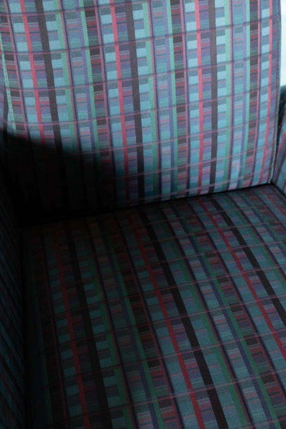 Image 1 of Memphis design armchair 1980s, tartan organic easy chair