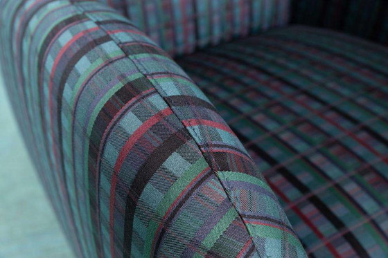 Image 1 of Memphis design armchair 1980s, tartan organic easy chair