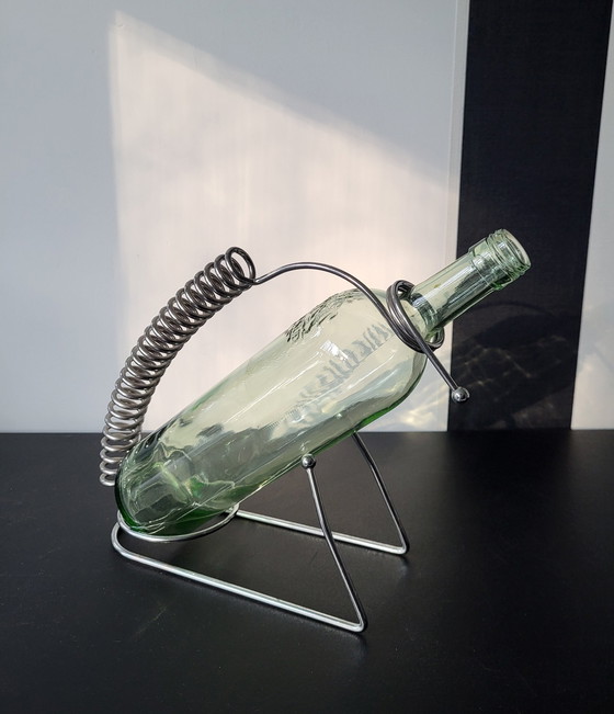 Image 1 of Vintage chrome wine bottle holder.