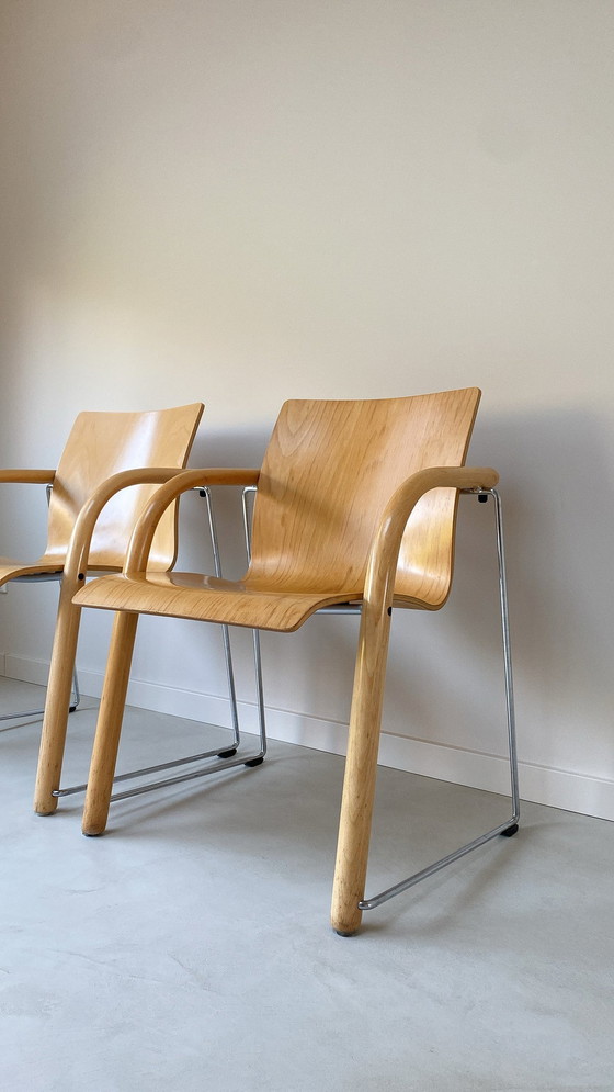 Image 1 of Vintage Wooden Thonet Chair By Wulf Schneider And Ulrich Böhme (S320)