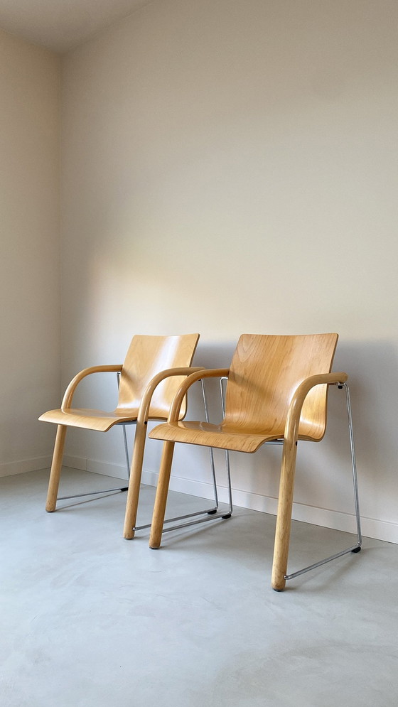 Image 1 of Vintage Wooden Thonet Chair By Wulf Schneider And Ulrich Böhme (S320)