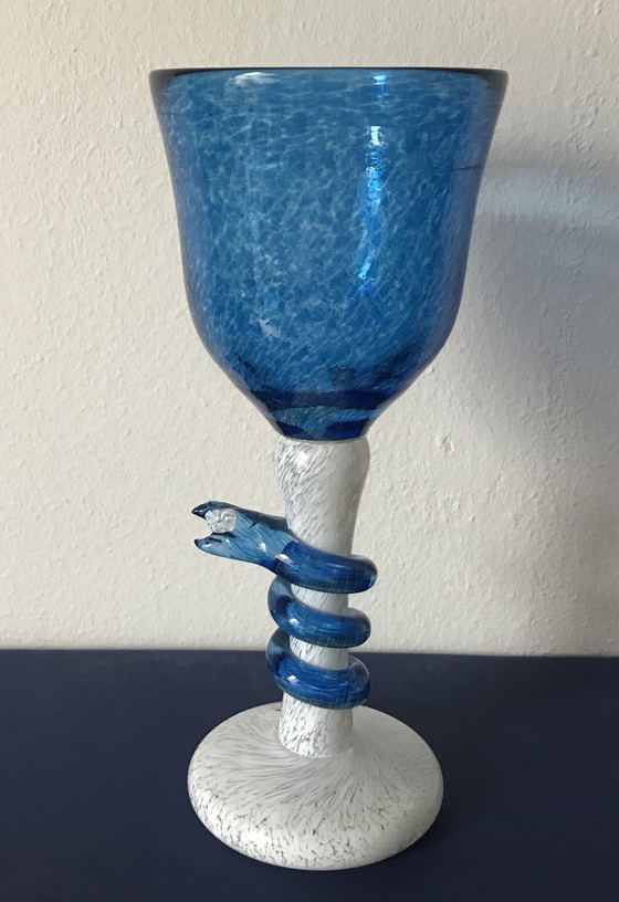 Image 1 of Jan-Stievens Glashytta Glass art wine glass