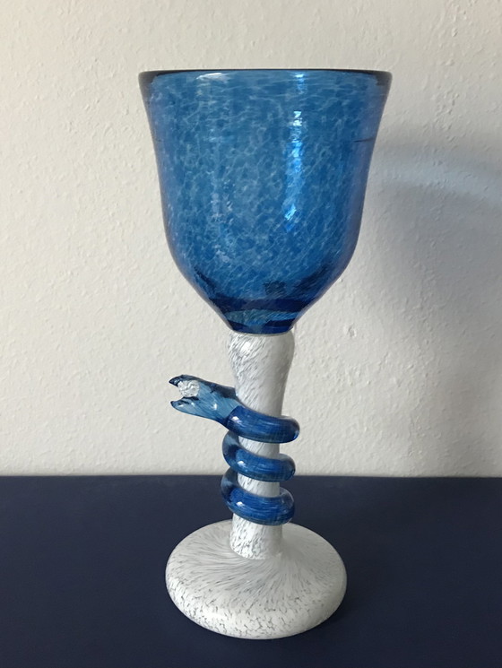 Image 1 of Jan-Stievens Glashytta Glass art wine glass