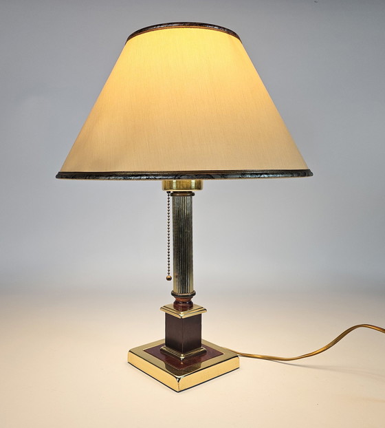 Image 1 of Herda - Hollywood Regency Style - Brass - Pull Pendant Table Lamp - 3E Quarter 20th Century