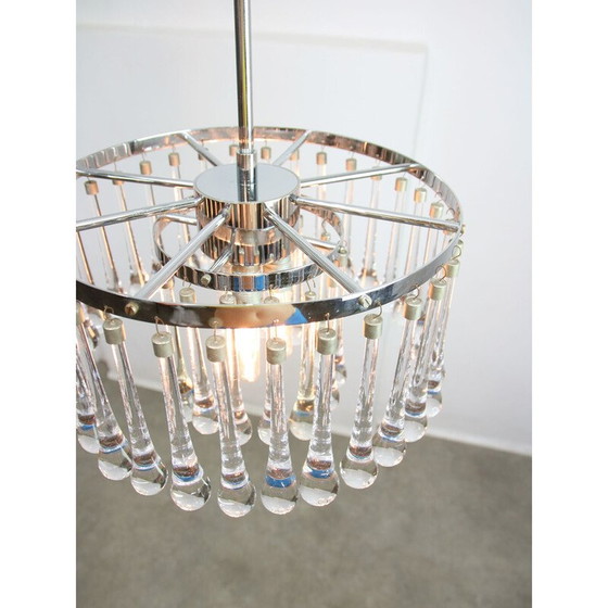 Image 1 of Lampadario vintage a goccia in cristallo, Italia 1960