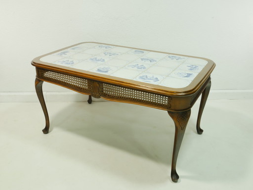 Vintage coffee table, Chippendale design, living room table, 60s, Germany