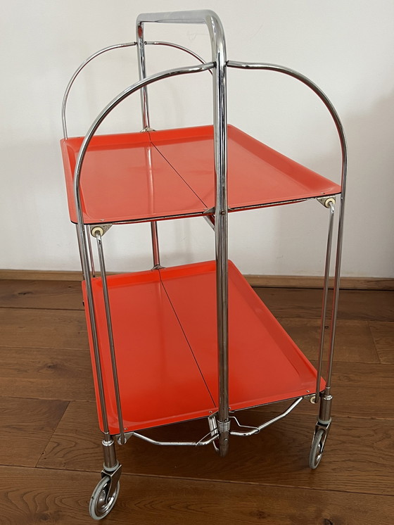 Image 1 of Midcentury Dinett Serving Cart From Bremshey