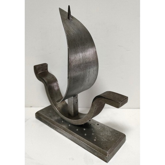 Image 1 of Brutalist vintage steel paperweight for boats