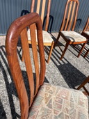 8 sedie da pranzo vintage in teak