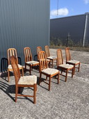 8 sedie da pranzo vintage in teak