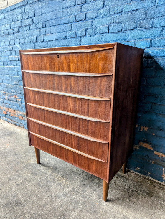 Image 1 of Midcentury Danish Teak Chest of Drawers 1960S