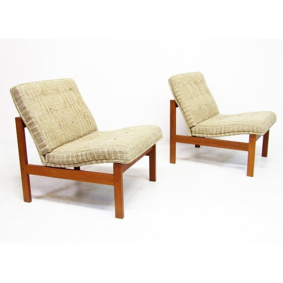 Image 1 of Pair of vintage lounge chairs by Ole Knudsen for France et Son, Denmark 1970