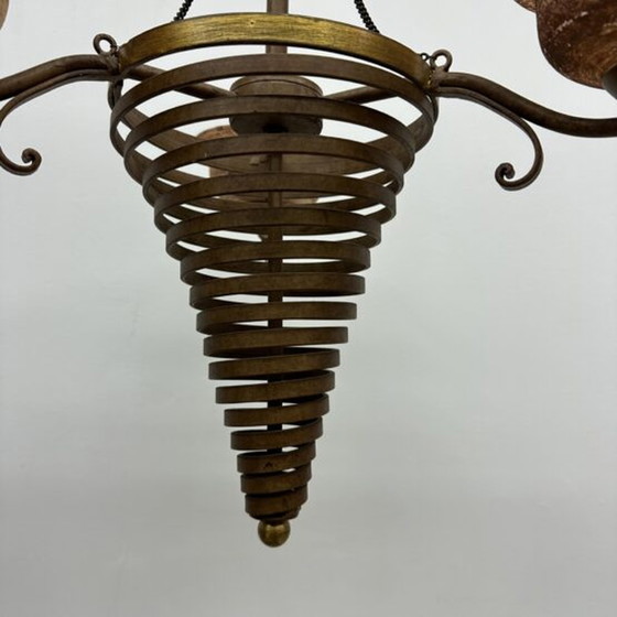 Image 1 of Large Post modern memphis style chandelier , 1990’s