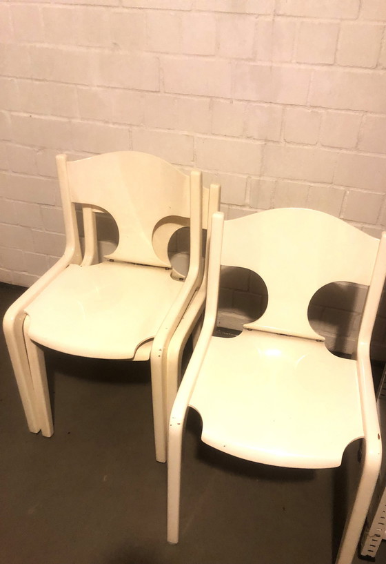 Image 1 of Set of 6 chairs Chair Augusto Savini For Pozzi Italia, 1968