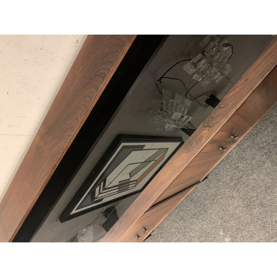 Image 1 of Mid-century rosewood sideboard with black mirror top by Carlo di Carli for Luigi Sormani, Italy 1964