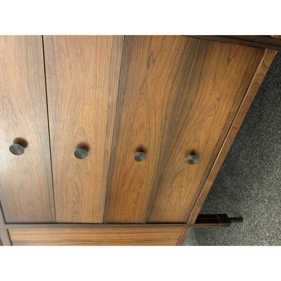 Image 1 of Mid-century rosewood sideboard with black mirror top by Carlo di Carli for Luigi Sormani, Italy 1964