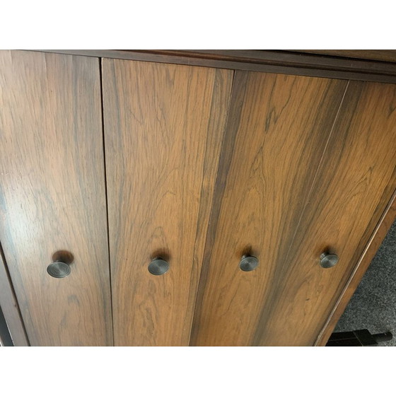Image 1 of Mid-century rosewood sideboard with black mirror top by Carlo di Carli for Luigi Sormani, Italy 1964