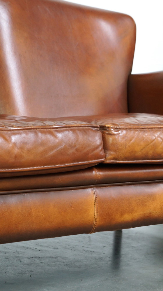 Image 1 of Sheep leather 2 seater sofa