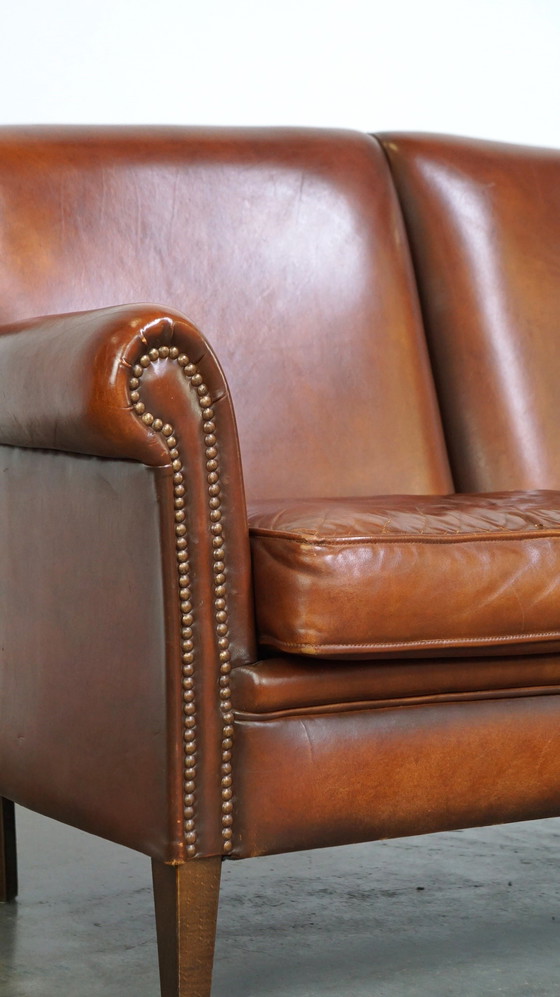 Image 1 of Sheep leather 2 seater sofa