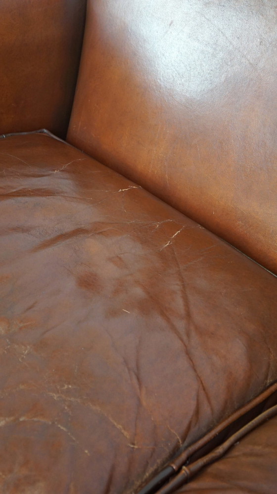 Image 1 of Sheep leather 2 seater sofa