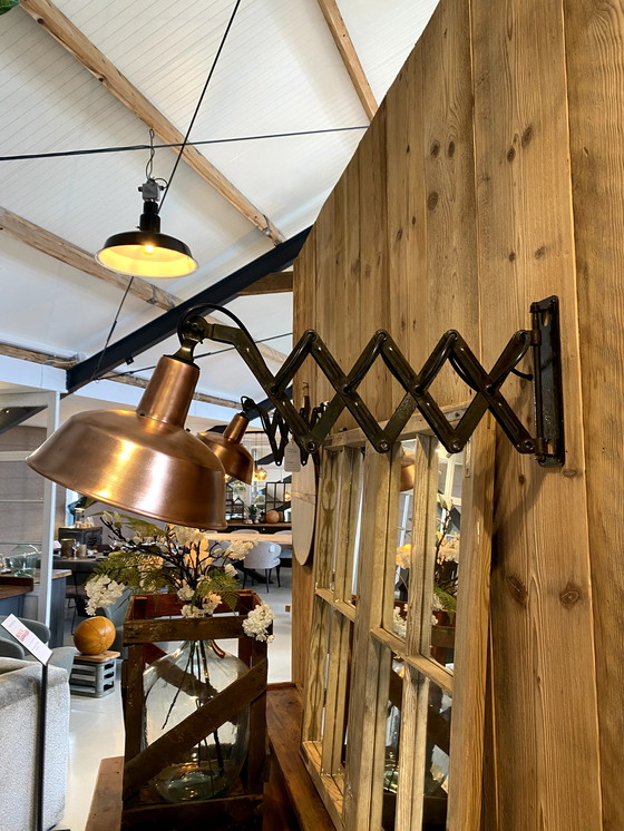 Image 1 of Vintage scissor lamp wall lamp copper