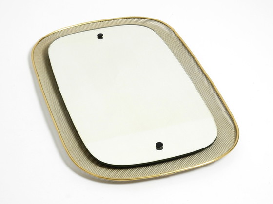 Image 1 of Beautiful Rare Mid Century Modern Wall Mirror With Expanded Metal Frame