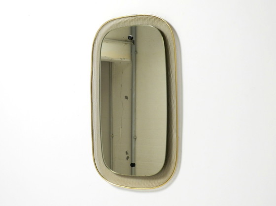 Image 1 of Beautiful Rare Mid Century Modern Wall Mirror With Expanded Metal Frame