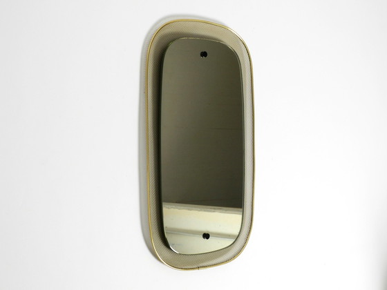 Image 1 of Beautiful Rare Mid Century Modern Wall Mirror With Expanded Metal Frame