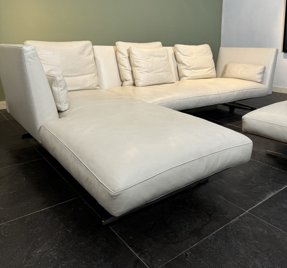 Image 1 of Flexform Evergreen Leather Seating Corner