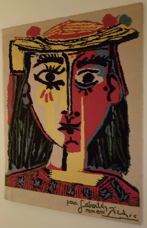 Picasso: Portrait De Femme Au Chapeau À Pompons Et Au Corsage Imprimé