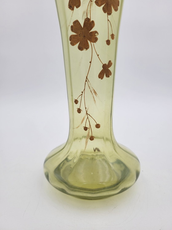 Image 1 of Pale Green Art Deco Fan Vase