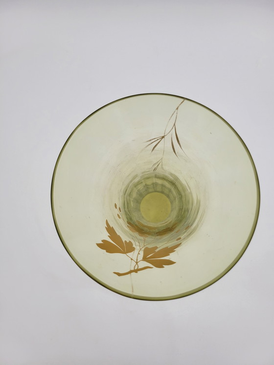 Image 1 of Pale Green Art Deco Fan Vase