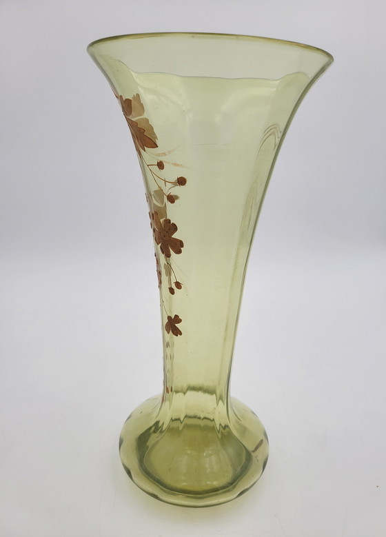 Image 1 of Pale Green Art Deco Fan Vase