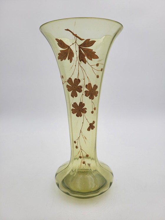 Image 1 of Pale Green Art Deco Fan Vase