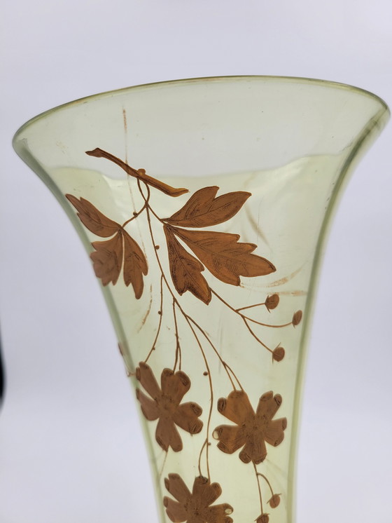 Image 1 of Pale Green Art Deco Fan Vase