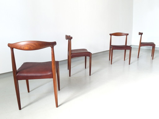 Ensemble de 4 chaises de salle à manger par Vamo Sønderberg