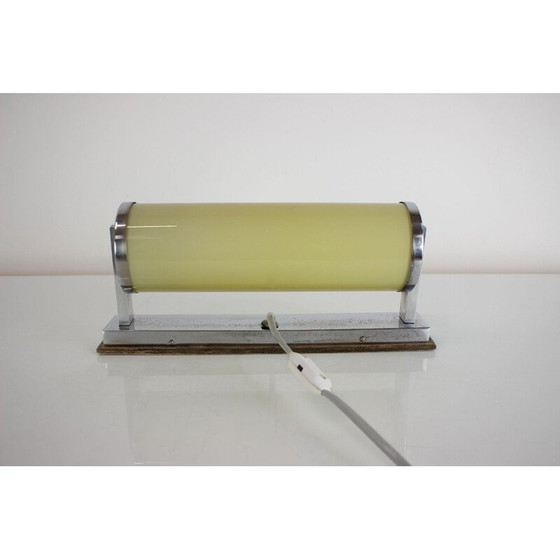 Image 1 of Vintage Bauhaus wall lamp in chrome and glass, Czechoslovakia 1930