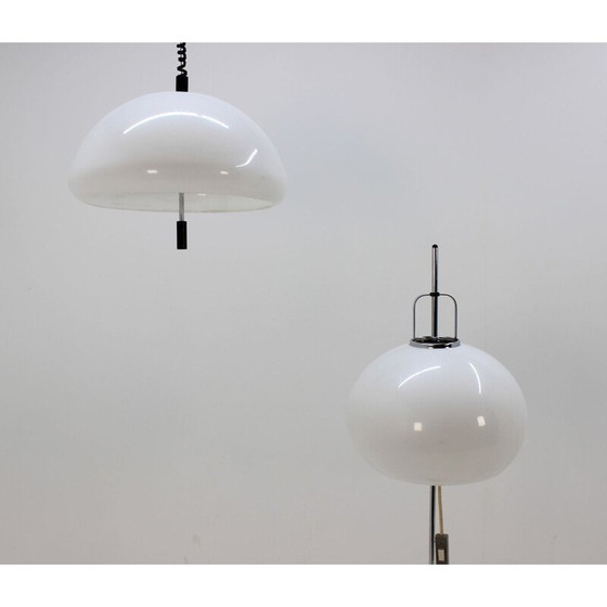 Image 1 of Vintage floor lamp with pendant lamp by Harvey Guzzini for Meblo, Italy 1970