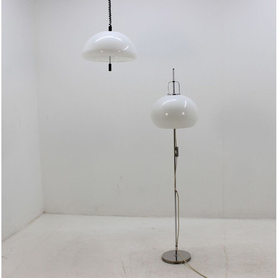 Image 1 of Vintage floor lamp with pendant lamp by Harvey Guzzini for Meblo, Italy 1970
