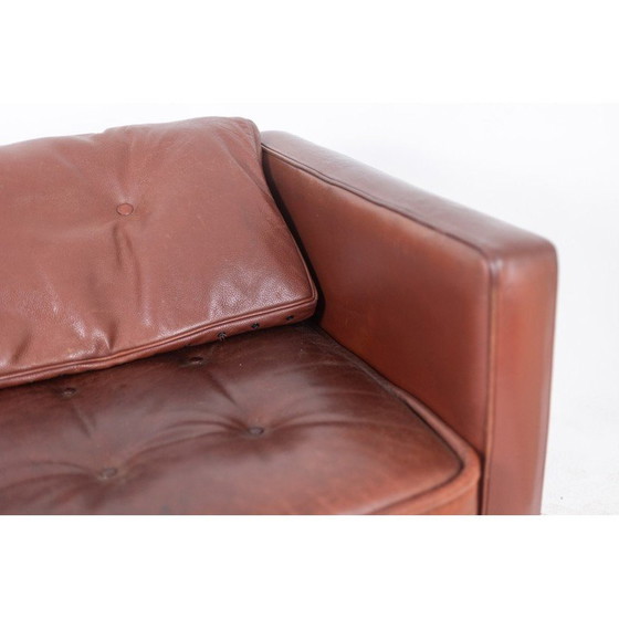 Image 1 of Vintage 3-seater "Orwell" rectangular leather sofa by Christian Duc, France 1983
