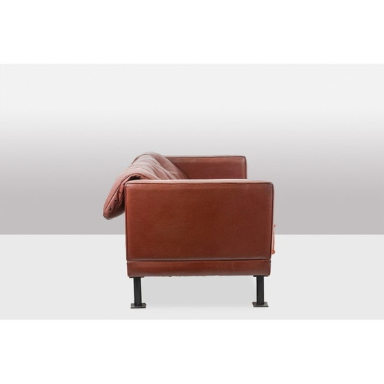 Image 1 of Vintage 3-seater "Orwell" rectangular leather sofa by Christian Duc, France 1983