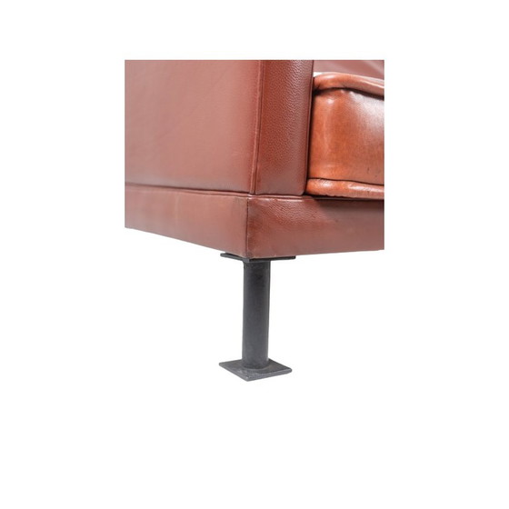 Image 1 of Vintage 3-seater "Orwell" rectangular leather sofa by Christian Duc, France 1983