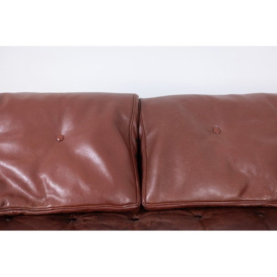 Image 1 of Vintage 3-seater "Orwell" rectangular leather sofa by Christian Duc, France 1983